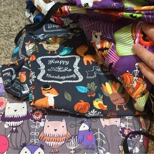 10 dollar each Colorful Christmas,Thanksgiving and Halloween scrubs tops large
